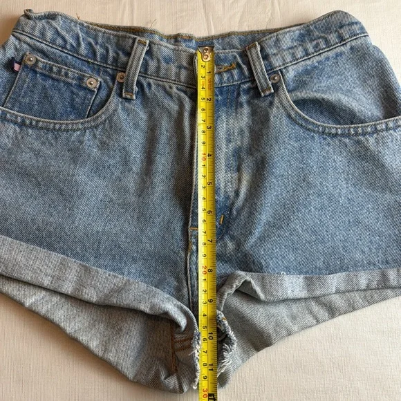 Ralph Lauren Polo Jeans Classic Blue Denim Rolled Hem Shorts Size 6 - Picture 10 of 10